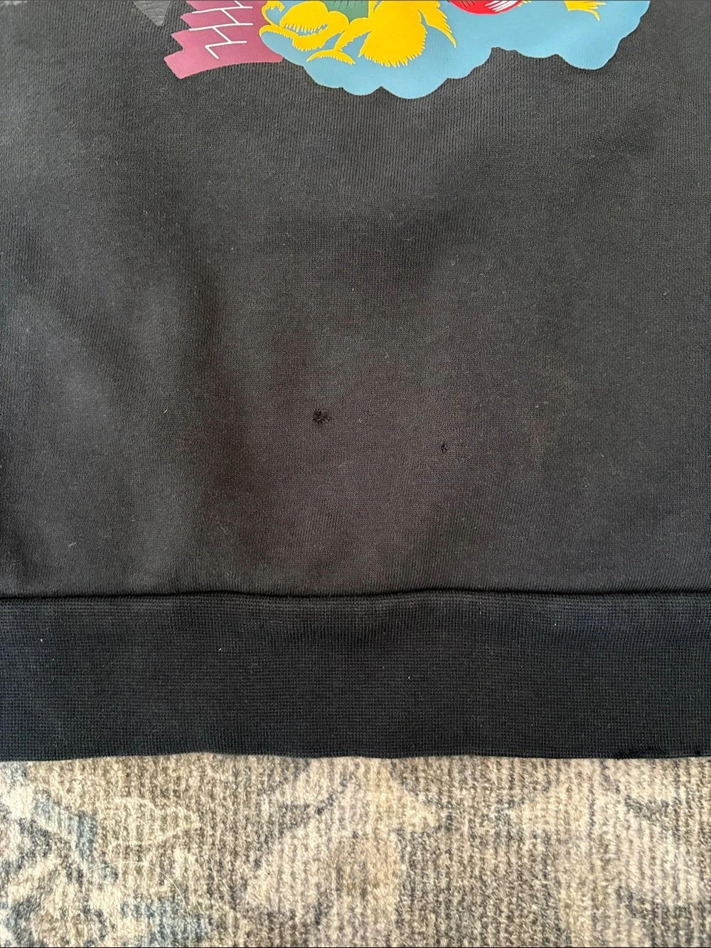 Jordan Black Crewneck with Multicolor Graphic Logo